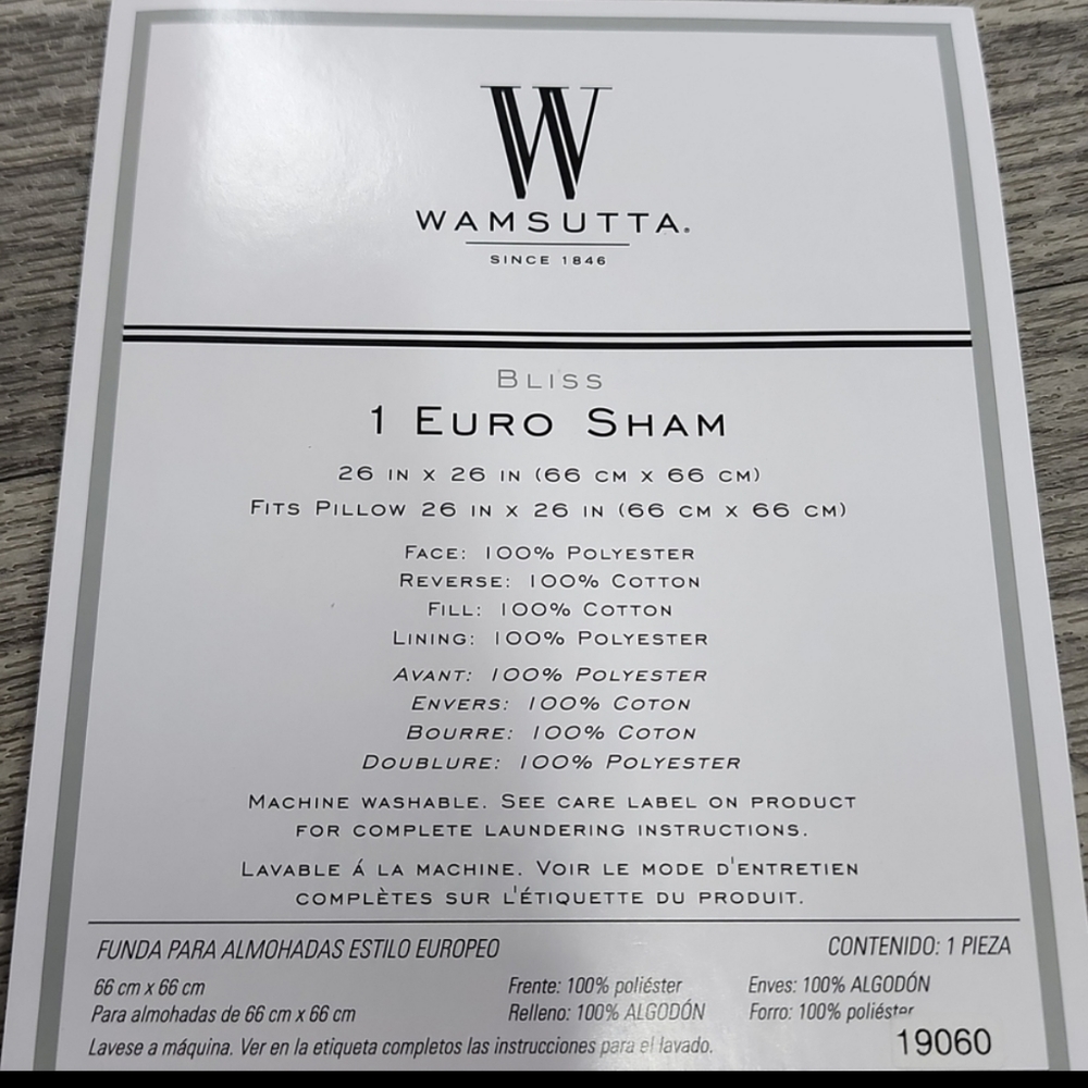 NEW Wamsutta Bliss Euro Elegant Sham Set of 2 Shams - Picture 6 of 9